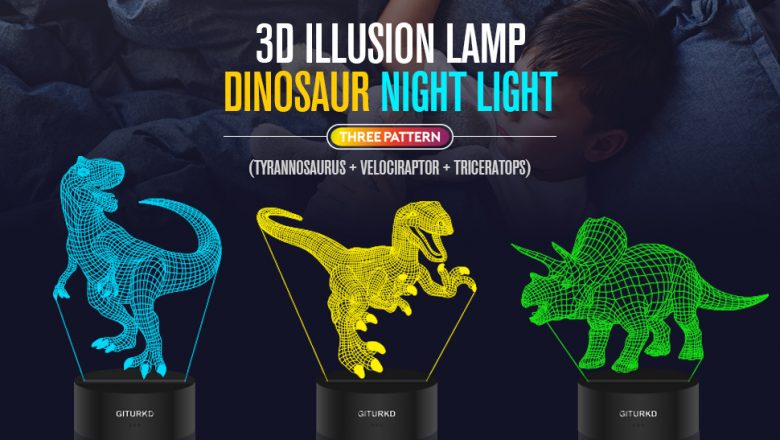 Tapping challenge on tiktok using the dinosaur night light